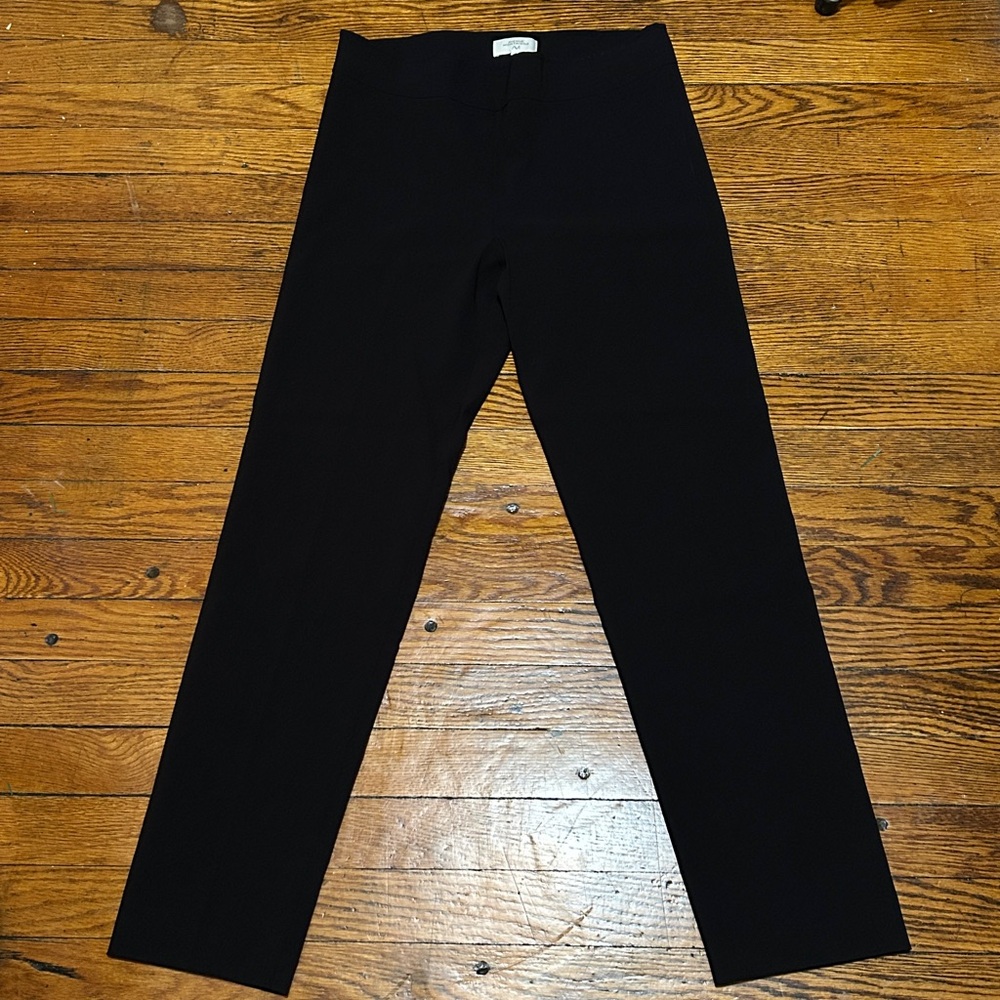 Avenue Montaigne F954 Slim Ankle Pants – Black Pull-On Cigarette Pant, Size 6